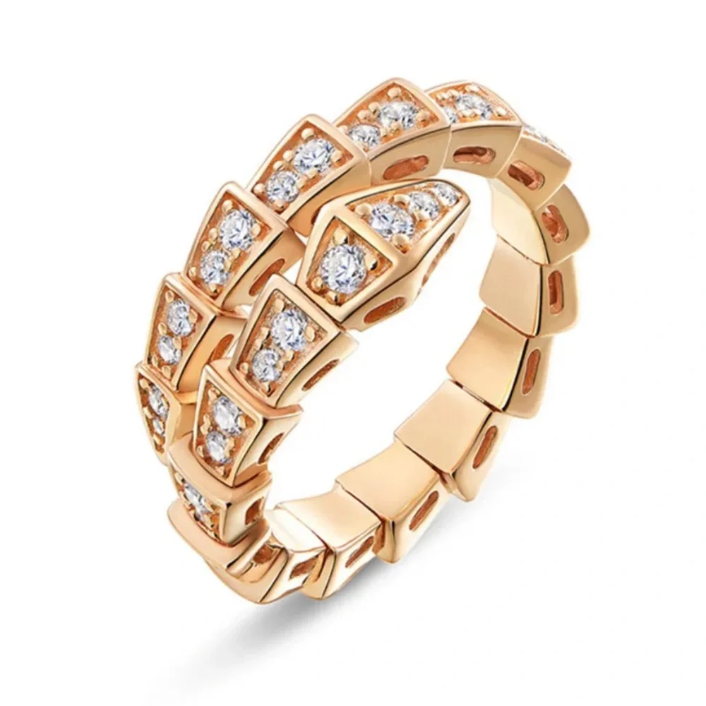New Beautiful 18k Yellow Gold Over Silver White Sapphires Ring